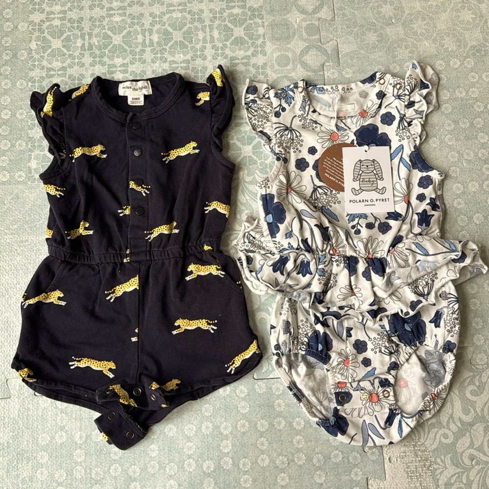 2 little rompers/one pieces.